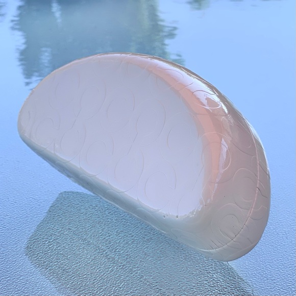 COACH White Signature C Clam Shell Sunglasses Hard Case with Brown C Logo Cloth - Picture 7 of 8